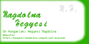 magdolna hegyesi business card